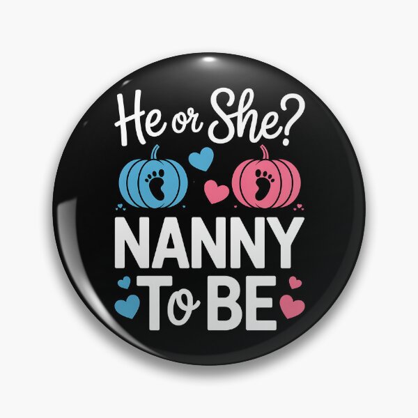 Item preview, Halloween He or She Nanny to Be Pumpkin Gender Reveal designed and sold by BakeryDozen.