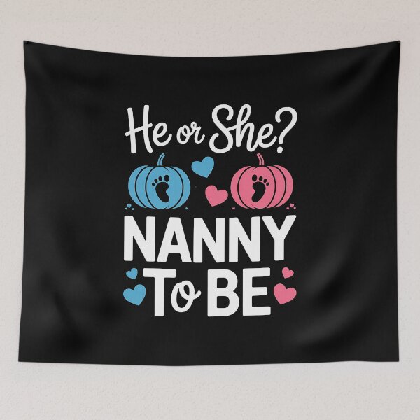 Item preview, Halloween He or She Nanny to Be Pumpkin Gender Reveal designed and sold by BakeryDozen.