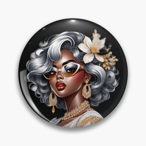 Item preview, Afro Goddess – Elegant White Glamour designed and sold by Lulunza.