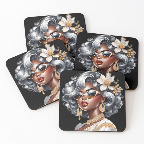 Item preview, Afro Goddess – Elegant White Glamour designed and sold by Lulunza.