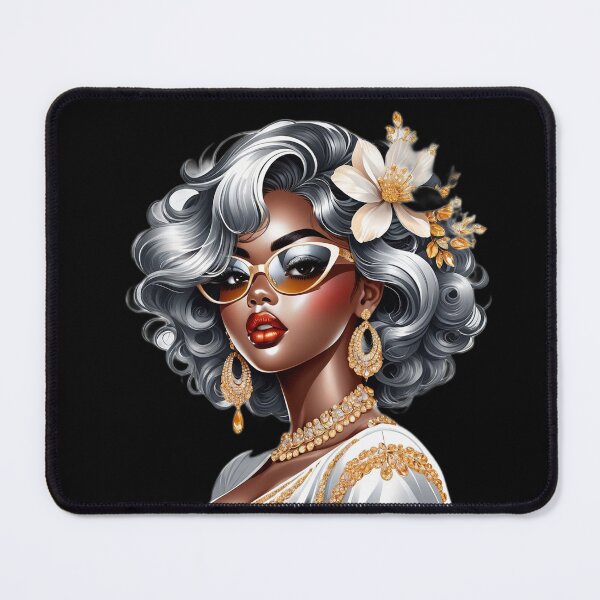 Item preview, Afro Goddess – Elegant White Glamour designed and sold by Lulunza.