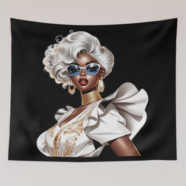 Item preview, Golden Afro Diva – Chic Melanin Queen designed and sold by Lulunza.