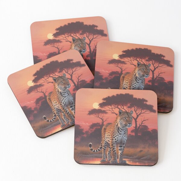 Item preview, Leopard in Okavango Delta at sunset designed and sold by GasconyPassion.