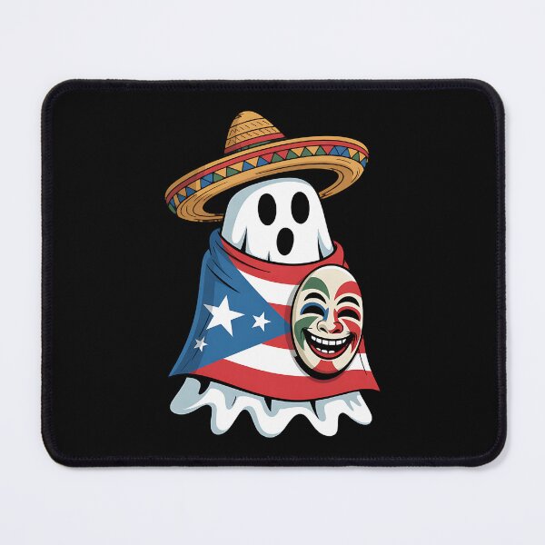 Item preview, Halloween Puerto Rican Ghost with Pava Hat & Vejigante Mask designed and sold by BakeryDozen.