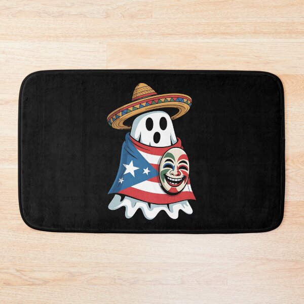 Item preview, Halloween Puerto Rican Ghost with Pava Hat & Vejigante Mask designed and sold by BakeryDozen.