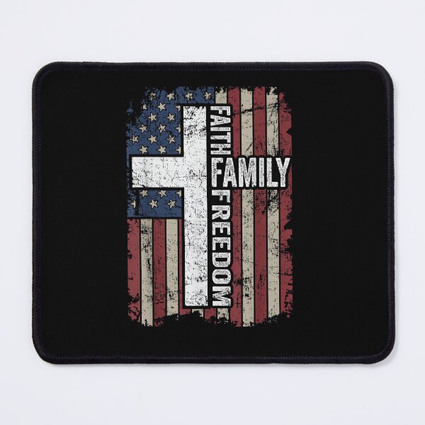 Item preview, Faith Family Freedom - Patriotic Christian Vintage USA Flag designed and sold by Orishaapelaa.