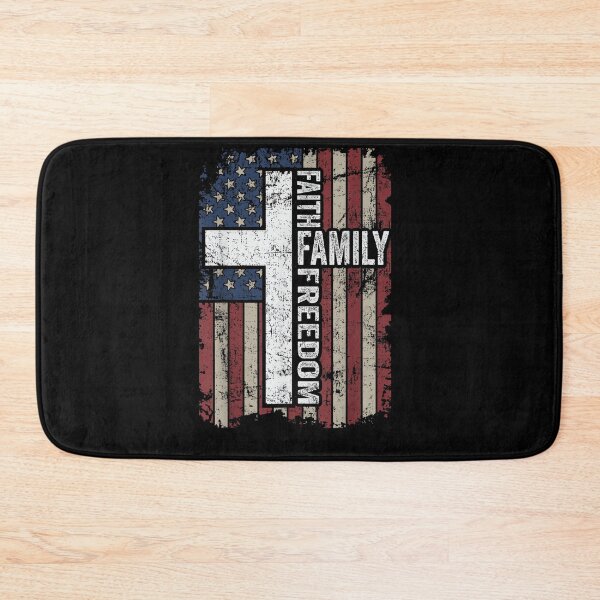 Item preview, Faith Family Freedom - Patriotic Christian Vintage USA Flag  designed and sold by Orishaapelaa.