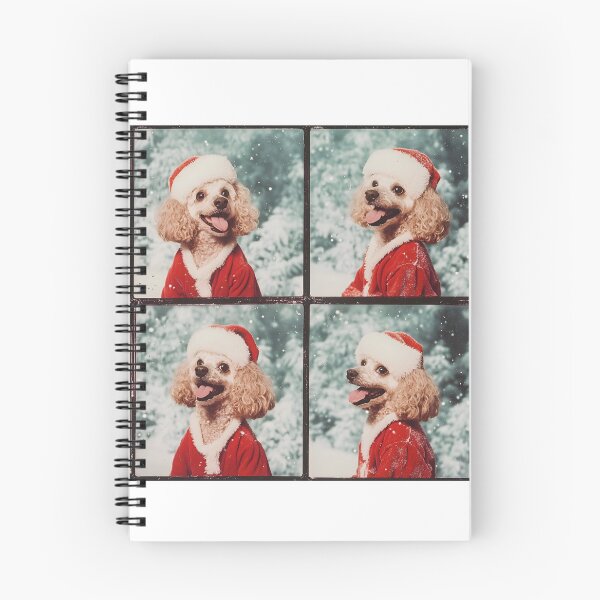 Item preview, Festive Poodle Christmas Photobooth - Cute Dog Wearing Santa Hat designed and sold by RockFireMerch.