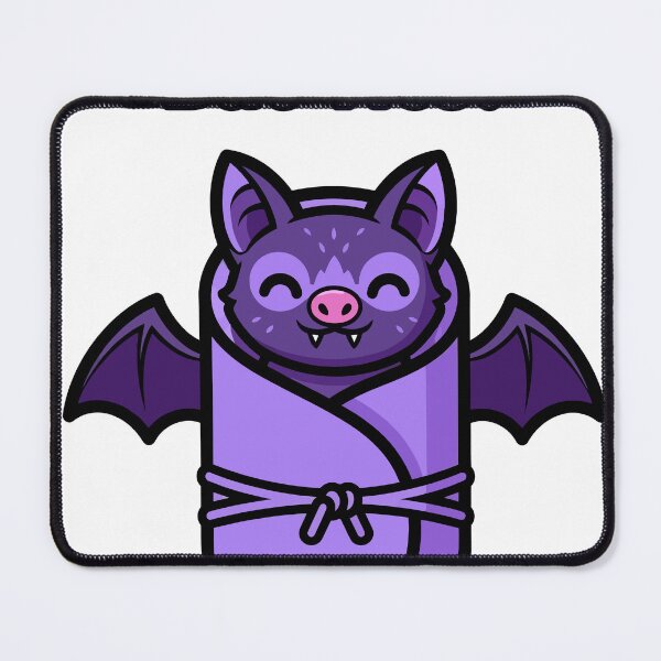 Item preview, Adorable purple cartoon bat wrapped up like a burrito designed and sold by Regazy.