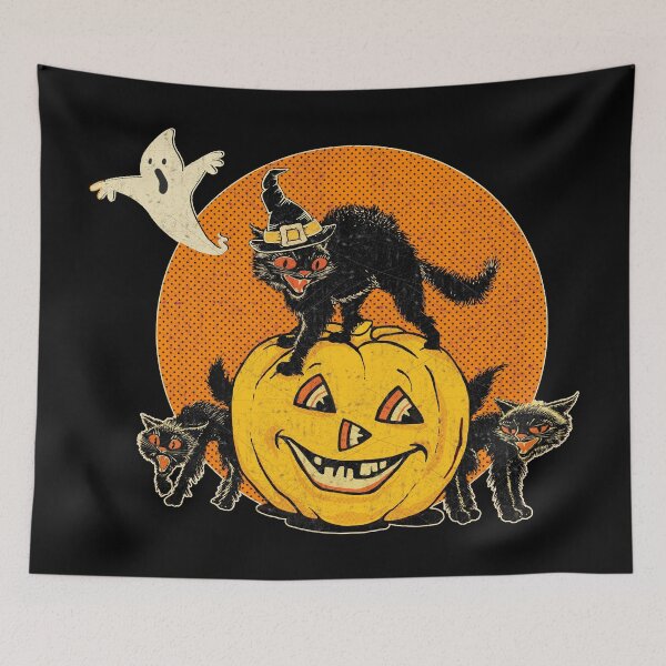 Item preview, Retro Halloween Black Cats TS01 designed and sold by BessoChicca.