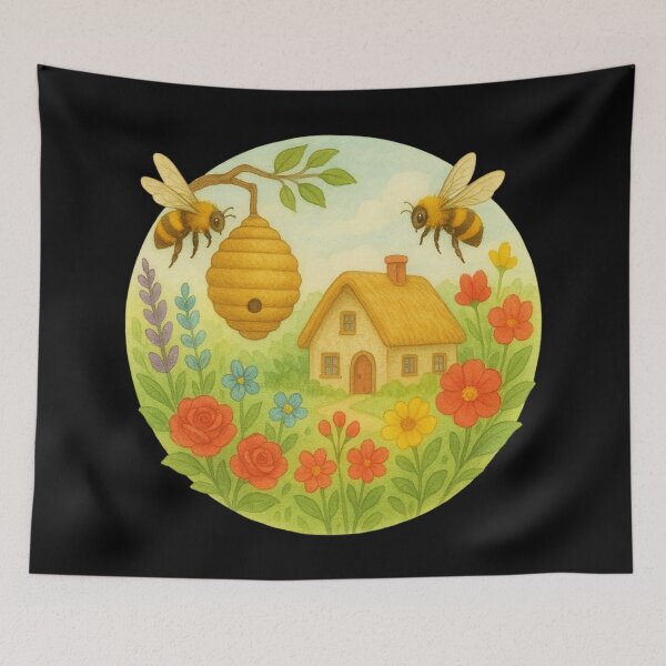 Item preview, Beautiful Bees Artwork designed and sold by Planetporridge.
