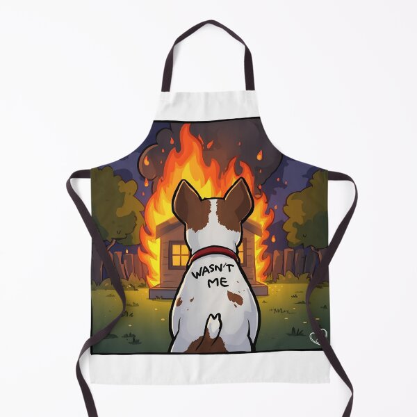 Item preview, Cartoon Dog Watching Fire – Wasn’t Me designed and sold by eslovable.