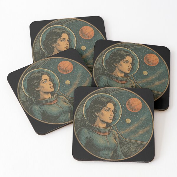 Artikelvorschau, Weltraumfrau Kunst entworfen und verkauft von Planetporridge.
