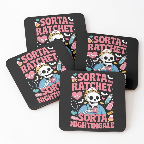 Item preview, Halloween Sorta Ratchet Sorta Nightingale Skeleton Nurse designed and sold by BakeryDozen.