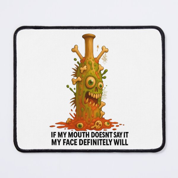 Item preview, If My Mouth Doesn't Say It, My Face Definitely Will - Monster Bottle designed and sold by dreampik.