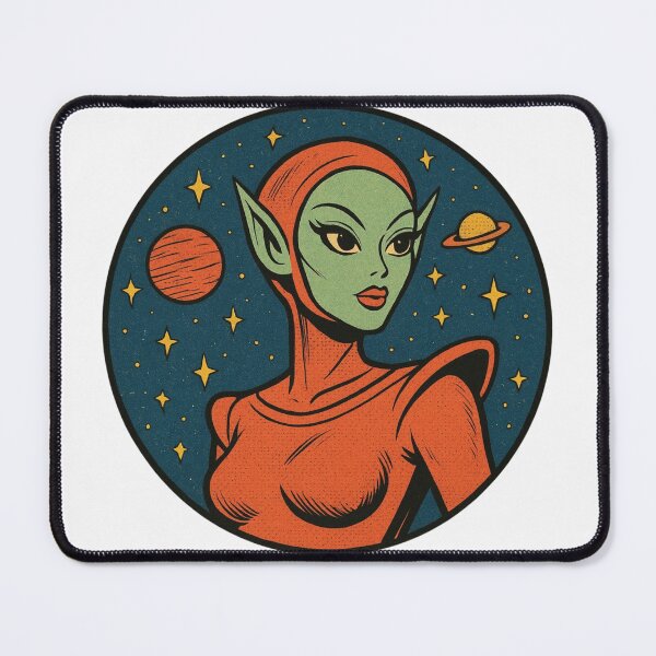 Item preview, Retro Space Woman Art designed and sold by Planetporridge.