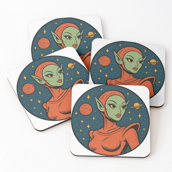 Item preview, Retro Space Woman Art designed and sold by Planetporridge.