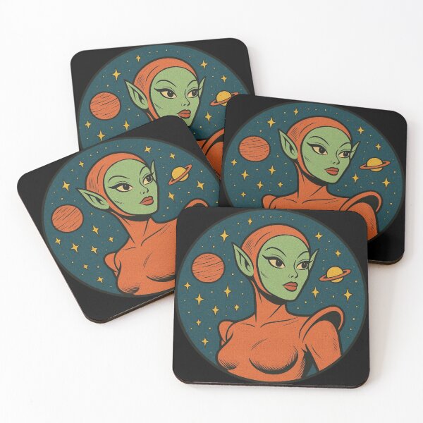 Item preview, Retro Space Woman Artwork designed and sold by Planetporridge.