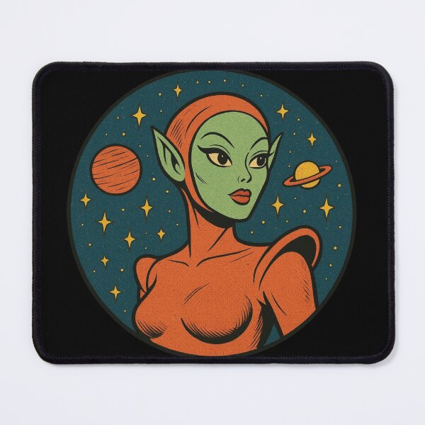 Item preview, Retro Space Woman Artwork designed and sold by Planetporridge.