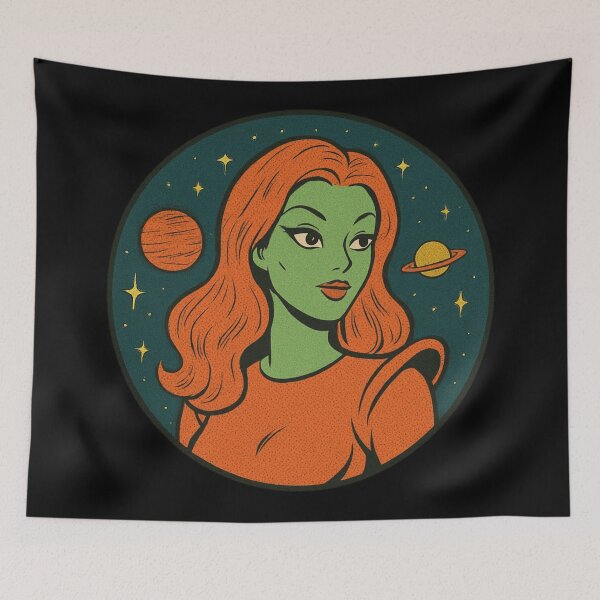 Item preview, Retro Space Woman Graphic designed and sold by Planetporridge.