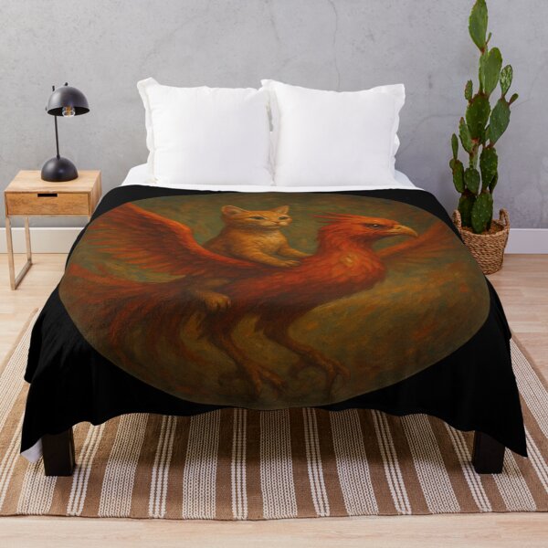 Item preview, Cat Riding A Phoenix designed and sold by Planetporridge.