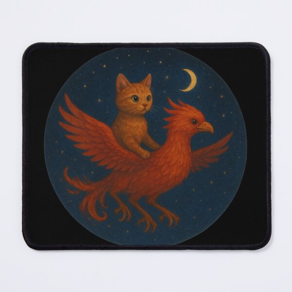 Item preview, Cat Riding A Phoenix Design designed and sold by Planetporridge.
