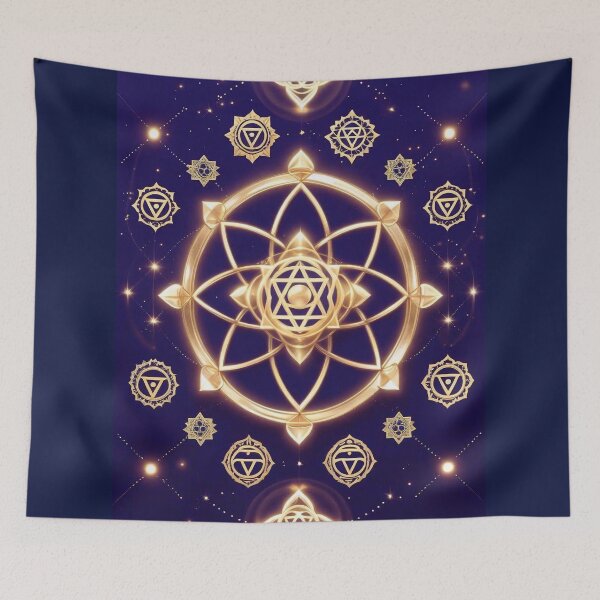Item preview, Golden Mandala of Divine Balance — Sacred Geometry Illumination designed and sold by ArtivaNest.