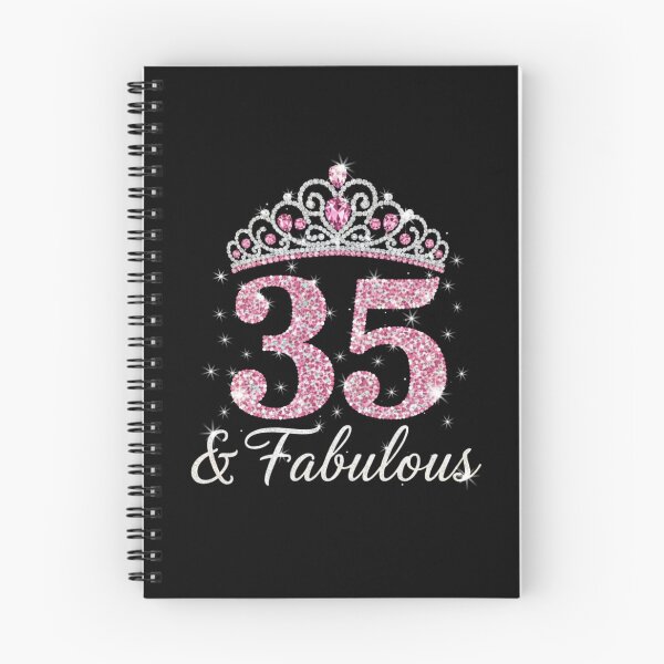Item preview, Women’s 35 and Fabulous | 35th Birthday Crown Design | Elegant Pink Gold Celebration Gift | 35th Birthday designed and sold by svarupa.