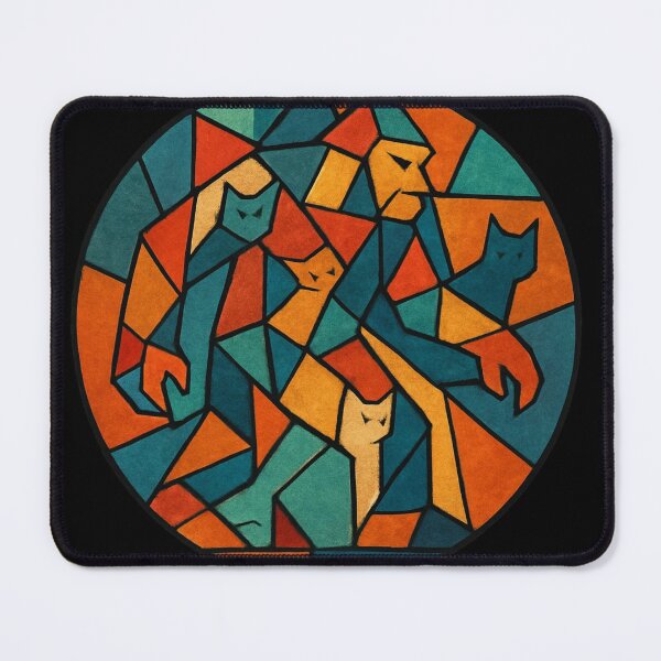 Item preview, Bigfoot Cats Stained Glass designed and sold by Planetporridge.