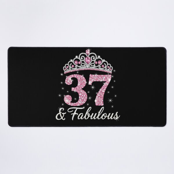 Item preview, Women’s 37 and Fabulous | 37th Birthday Crown Design | Elegant Pink Gold Celebration Gift | 37th Birthday designed and sold by svarupa.