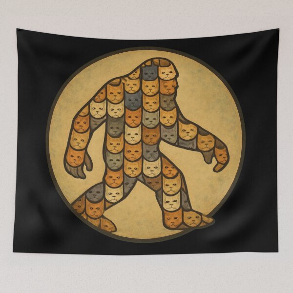 Item preview, Bigfoot Cats Mosaic designed and sold by Planetporridge.