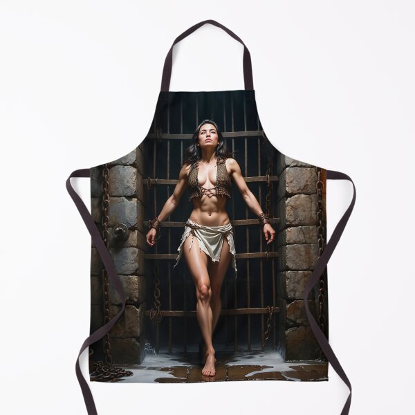 Item preview, Painting of a female prisoner in a dungeon awaiting trial in medieval times designed and sold by Vintage Designs +.