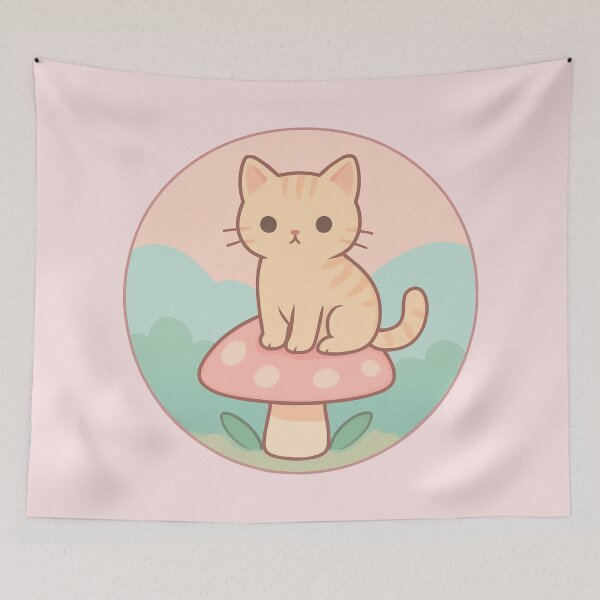 Item preview, Cat With Mushroom designed and sold by Planetporridge.