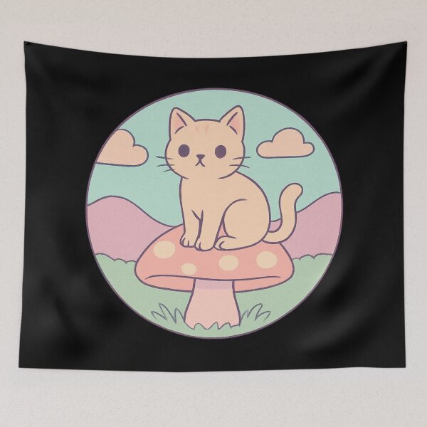 Item preview, Cat and Mushroom designed and sold by Planetporridge.