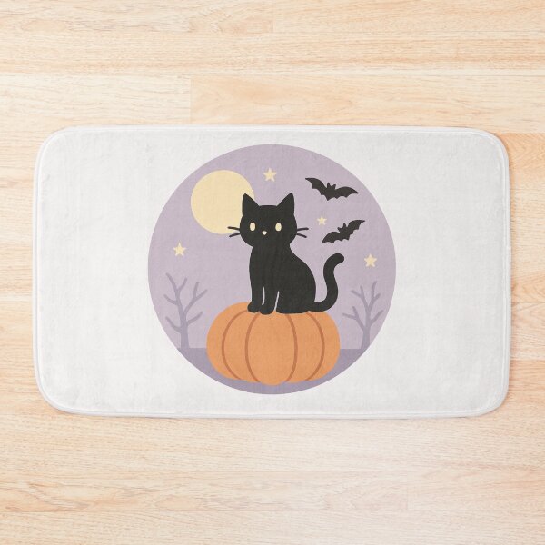 Item preview, Cat on Pumpkin designed and sold by Planetporridge.