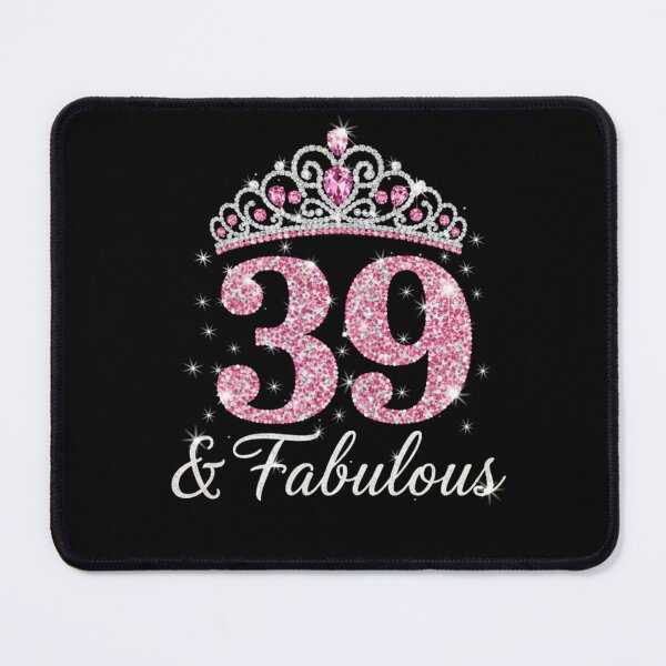 Item preview, Women’s 39 and Fabulous | 39th Birthday Crown Design | Elegant Pink Gold Celebration Gift | 39th Birthday designed and sold by svarupa.