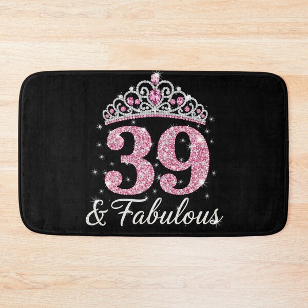 Item preview, Women’s 39 and Fabulous | 39th Birthday Crown Design | Elegant Pink Gold Celebration Gift | 39th Birthday designed and sold by svarupa.