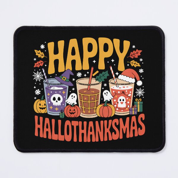 Item preview, Happy Hallothanksmas Coffee Halloween Thanksgiving Christmas designed and sold by BakeryDozen.