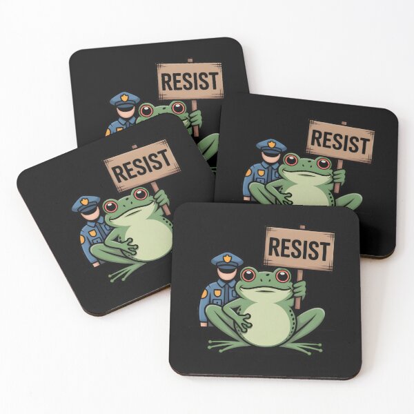 Item preview, Protesta de Resist Frog en Portland designed and sold by Avenius Graphics.