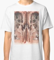 brown Rorschach test, watercolor, monotype, abstract colorful symmetric painting Classic T-Shirt