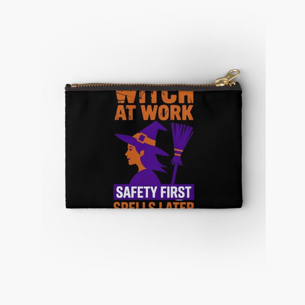 Item preview, Witch At Work Safety First Spells Later - Halloween Witch designed and sold by PeteLawliiet.