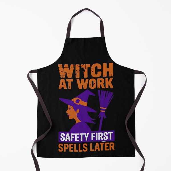 Item preview, Witch At Work Safety First Spells Later - Halloween Witch designed and sold by PeteLawliiet.