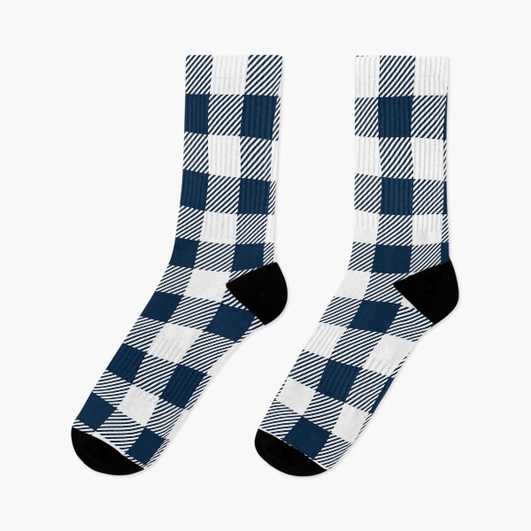 Item preview, White Sailor Blue Large Buffalo Plaid Gingham Print All Over Plaid designed and sold by Feeling Artsy.