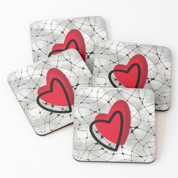 Item preview, Neural Love Connection: Red Heart Intertwined on Ethereal Synaptic Background designed and sold by Vikiink.