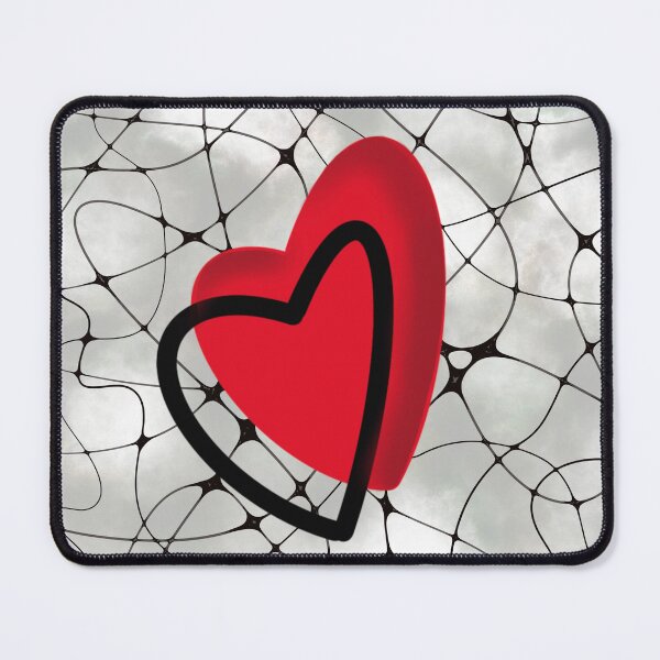 Item preview, Neural Love Connection: Red Heart Intertwined on Ethereal Synaptic Background designed and sold by Vikiink.