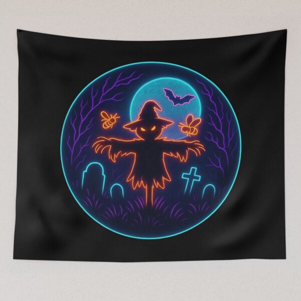 Item preview, Halloween Horror Scarecrow Neon designed and sold by Planetporridge.