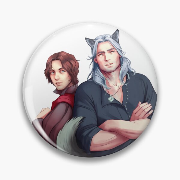 Item preview, Geralt, Jaskier and a wolf tail designed and sold by YuKo27.