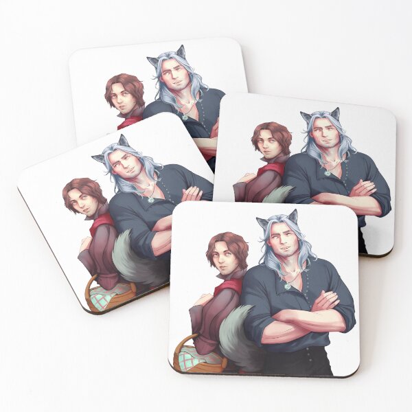 Item preview, Geralt, Jaskier and a wolf tail designed and sold by YuKo27.