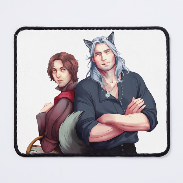 Item preview, Geralt, Jaskier and a wolf tail designed and sold by YuKo27.