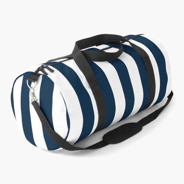 Item preview, Dark Sailor Blue White Wide Cabana Vertical Stripes designed and sold by Feeling Artsy.
